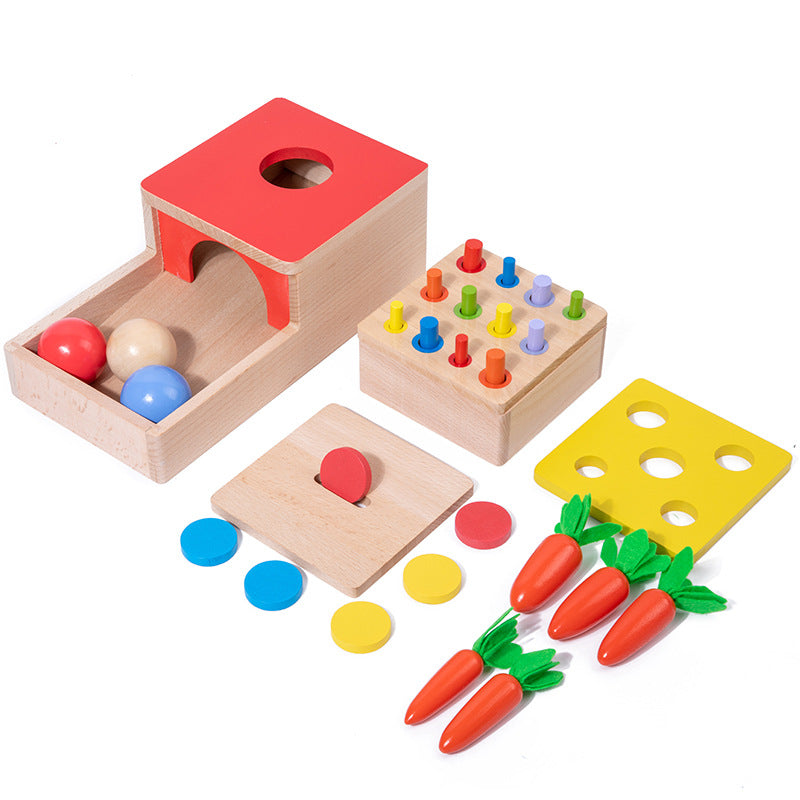 Four-in-one Montessori Teaching Aids Drawer Coin Box Toys