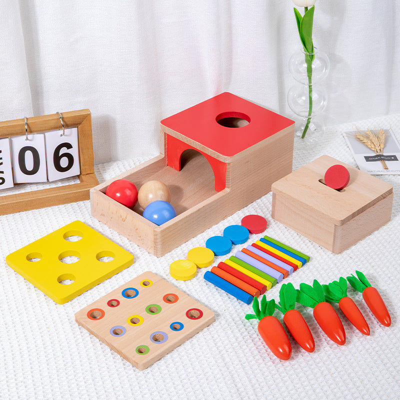 Four-in-one Montessori Teaching Aids Drawer Coin Box Toys